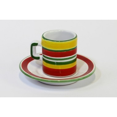 Tazzina caffè con piattino ceramiche de simone Procida Tazzina caffè con piattino ceramiche de simone Procida